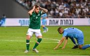 27 September 2022; Aaron Connolly of Republic of Ireland reacts after a missed chance during the UEFA European U21 Championship play-off second leg match between Israel and Republic of Ireland at Bloomfield Stadium in Tel Aviv, Israel. Photo by Seb Daly/Sportsfile