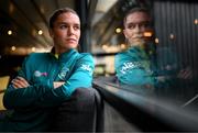 5 October 2022; Jamie Finn during a Republic of Ireland Women media day at Castleknock Hotel in Dublin. Photo by Stephen McCarthy/Sportsfile