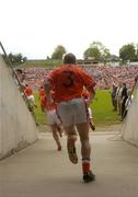 23 May 2004; Armagh's Francie Bellew runs onto the field. Bank of Ireland Ulster Senior Football Championship, Monaghan v Armagh, St. Tighernach's Park, Clones, Co. Monaghan. Picture credit; Damien Eagers / SPORTSFILE