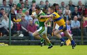 23 May 2004; Declan O'Sullivan, Kerry, in action against Enda Coughlan, Clare. Bank of Ireland Munster Senior Football Championship, Clare v Kerry, Cusack Park, Ennis, Co. Clare. Picture credit; Brendan Moran / SPORTSFILE