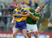 23 May 2004; John Crowley, Kerry, and Conor Whelan, Clare, become involved in an altercation during the game. Bank of Ireland Munster Senior Football Championship, Clare v Kerry, Cusack Park, Ennis, Co. Clare. Picture credit; Brendan Moran / SPORTSFILE