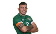 8 October 2022; Jimmy McHugh poses during Republic of Ireland Amateur squad portrait session at AUL Complex in Dublin. Photo by Stephen McCarthy/Sportsfile