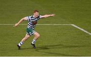 9 October 2022; Rory Gaffney of Shamrock Rovers celebrates after scoring his side's third goal during the SSE Airtricity League Premier Division match between Shamrock Rovers and Shelbourne at Tallaght Stadium in Dublin. Photo by Seb Daly/Sportsfile