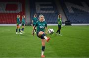 10 October 2022; Denise O'Sullivan during a Republic of Ireland Women training session at Hampden Park in Glasgow, Scotland. Photo by Megan Campbell/Sportsfile