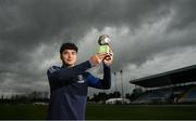 13 October 2022; Phoenix Patterson of Waterford poses for a portrait with his SSE Airtricity / SWI Player of the Month for September 2022 at The RSC in Waterford. Photo by Eóin Noonan/Sportsfile