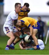 16 October 2022; Eoin Murchan of Na Fianna in action against Shane Cunningham of Kilmacud Crokes during the Dublin County Senior Club Championship Football Final match between Kilmacud Crokes and Na Fianna at Parnell Park in Dublin. Photo by Daire Brennan/Sportsfile