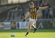 23 October 2022; Rian O'Neill of Crossmaglen Rangers kicks a free during the Armagh County Senior Club Football Championship Final match between Crossmaglen Rangers and Granemore at Athletic Grounds in Armagh. Photo by Ramsey Cardy/Sportsfile