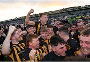 23 October 2022; Rian O'Neill and Crossmaglen Rangers teammates celebrate after the Armagh County Senior Club Football Championship Final match between Crossmaglen Rangers and Granemore at Athletic Grounds in Armagh. Photo by Ramsey Cardy/Sportsfile