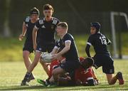 2 November 2022; Ryan Murphy of North Midlands in action against North East  during the Shane Horgan Cup round two match between North East and North Midlands at Longford RFC in Longford. Photo by Matt Browne/Sportsfile