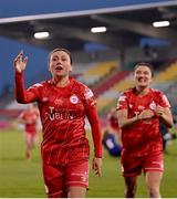 6 November 2022; Megan Smyth-Lynch, left, and Keeva Keenan of Shelbourne celebrate after the EVOKE.ie FAI Women's Cup Final match between Shelbourne and Athlone Town at Tallaght Stadium in Dublin. Photo by Stephen McCarthy/Sportsfile