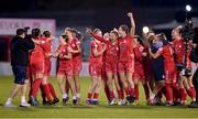 6 November 2022; Shelbourne players celebrate after the EVOKE.ie FAI Women's Cup Final match between Shelbourne and Athlone Town at Tallaght Stadium in Dublin. Photo by Stephen McCarthy/Sportsfile