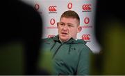 9 November 2022; Tadhg Furlong during an Ireland rugby media conference at the IRFU High Performance Centre on the Sport Ireland Campus in Dublin. Photo by Seb Daly/Sportsfile