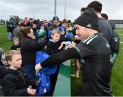 10 November 2022; Luke McGrath signs autographs for supporters during the Leinster rugby open training session at Tullow RFC in Carlow. Photo by Sam Barnes/Sportsfile