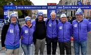 30 October 2022; Dublin marathon race director Jim Aughney, fourth from left, with Dublin marathon staff  at the 2022 Irish Life Dublin Marathon. 25,000 runners took to the Fitzwilliam Square start line to participate in the 41st running of the Dublin Marathon after a two-year absence. Photo by Sam Barnes/Sportsfile