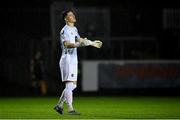 11 November 2022; Waterford goalkeeper Paul Martin reacts during the SSE Airtricity League Promotion / Relegation Play-off match between UCD and Waterford at Richmond Park in Dublin. Photo by Seb Daly/Sportsfile