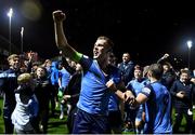 11 November 2022; Jack Keaney of UCD celebrates after his side's victory in the SSE Airtricity League Promotion / Relegation Play-off match between UCD and Waterford at Richmond Park in Dublin. Photo by Seb Daly/Sportsfile