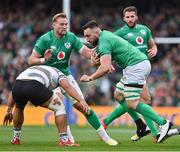 12 November 2022; Jack Conan of Ireland in action against Sam Matavesi of Fiji during the Bank of Ireland Nations Series match between Ireland and Fiji at the Aviva Stadium in Dublin. Photo by Brendan Moran/Sportsfile