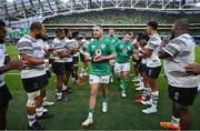 12 November 2022; Rob Herring of Ireland leads his side from the pitch after the Bank of Ireland Nations Series match between Ireland and Fiji at the Aviva Stadium in Dublin. Photo by Brendan Moran/Sportsfile