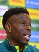 15 November 2022; Chiedozie Ogbene during a Republic of Ireland media conference at the FAI headquarters in Abbotstown, Dublin. Photo by Seb Daly/Sportsfile