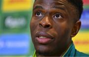 15 November 2022; Chiedozie Ogbene during a Republic of Ireland media conference at the FAI headquarters in Abbotstown, Dublin. Photo by Seb Daly/Sportsfile