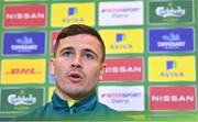 15 November 2022; Josh Cullen during a Republic of Ireland media conference at the FAI headquarters in Abbotstown, Dublin. Photo by Seb Daly/Sportsfile