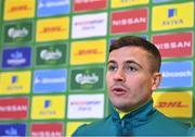 15 November 2022; Josh Cullen during a Republic of Ireland media conference at the FAI headquarters in Abbotstown, Dublin. Photo by Seb Daly/Sportsfile