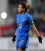 15 November 2022; Cristiana Girelli of Italy during the International friendly match between Northern Ireland and Italy at Seaview in Belfast. Photo by Ramsey Cardy/Sportsfile
