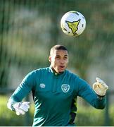 16 November 2022; Goalkeeper Gavin Bazunu during a Republic of Ireland training session at the FAI National Training Centre in Abbotstown, Dublin. Photo by Seb Daly/Sportsfile
