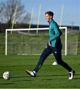 16 November 2022; Nathan Collins during a Republic of Ireland training session at the FAI National Training Centre in Abbotstown, Dublin. Photo by Seb Daly/Sportsfile