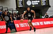 18 November 2022; Stephan Swenson of Stetson Hatters during the 2022 MAAC/ASUN Dublin Basketball Challenge match between Rider Broncs and Stetson Hatters at National Basketball Arena in Dublin. Photo by David Fitzgerald/Sportsfile