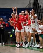 18 November 2022; Marist Red Foxes subs during the 2022 MAAC/ASUN Dublin Basketball Challenge match between Marist Red Foxes and Eastern Kentucky Colonelss at National Basketball Arena in Dublin. Photo by David Fitzgerald/Sportsfile