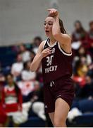 18 November 2022; Alice Recanati of Eastern Kentucky Colonels during the 2022 MAAC/ASUN Dublin Basketball Challenge match between Marist Red Foxes and Eastern Kentucky Colonelss at National Basketball Arena in Dublin. Photo by David Fitzgerald/Sportsfile