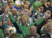 14 August 2013; Northern Ireland supporters during the game. 2014 FIFA World Cup Qualifier, Group F, Refixture, Northern Ireland v Russia, Windsor Park, Belfast, Co. Antrim. Picture credit: Liam McBurney / SPORTSFILE