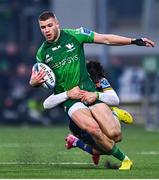 3 December 2022; Diarmuid Kilgallen of Connacht is tackled by Tommaso Menoncello of Benetton during the United Rugby Championship match between Connacht and Benetton at The Sportsground in Galway. Photo by Ben McShane/Sportsfile