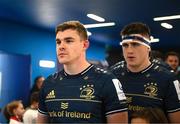 10 December 2022; Leinster captain Garry Ringrose and Dan Sheehan prepare to walk out before the Heineken Champions Cup Pool A Round 1 match between Racing 92 and Leinster at Stade Océane in Le Havre, France. Photo by Harry Murphy/Sportsfile