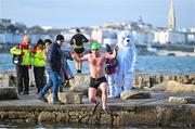 10 December 2022; People get freezin’ for a reason to support Special Olympics Ireland as the organisation raises funds to send over 70 athletes to the World Games in Berlin 2023. Special Olympics athlete Eoin O'Connell during the Special Olympics Ireland Polar Plunge at Sandycove Beach in Dublin. Photo by Eóin Noonan/Sportsfile