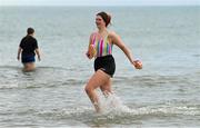 10 December 2022; People get freezin’ for a reason to support Special Olympics Ireland as the organisation raises funds to send over 70 athletes to the World Games in Berlin 2023. Volunteers during the Special Olympics Ireland Polar Plunge at Clogherhead Beach in Louth. Photo by Ramsey Cardy/Sportsfile