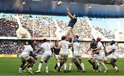 10 December 2022; James Ryan of Leinster takes possession in a lineout during the Heineken Champions Cup Pool A Round 1 match between Racing 92 and Leinster at Stade Océane in Le Havre, France. Photo by Harry Murphy/Sportsfile