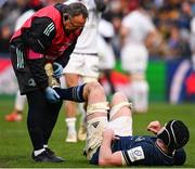 10 December 2022; Leinster head of medical Professor John Ryan with James Ryan during the Heineken Champions Cup Pool A Round 1 match between Racing 92 and Leinster at Stade Océane in Le Havre, France. Photo by Harry Murphy/Sportsfile