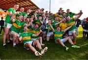 11 December 2022; Glen players celebrate with the cup after the AIB Ulster GAA Football Senior Club Championship Final match between Glen Watty Graham's of Derry and Kilcoo of Down at the Athletics Grounds in Armagh. Photo by Ben McShane/Sportsfile