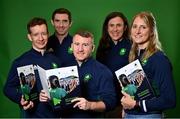 14 December 2022; The Olympic Federation of Ireland’s Athletes’ Commission at the launch of their Strategy 2022-2025 and the unveiling of a fund of €65,000 that athletes and coaches can apply for. The strategy outlines four key pillars, Athlete Welfare, Athlete Voice, Athlete Impact and Athlete Spirit, and will see the roll out of a Mentorship Programme amongst other initiatives. Pictured is members of the Athletes’ Commission, from left, Shane O’Connor, Brendan Boyce, Paddy Barnes, Annalise Murphy and Sanita Puspure. Photo by Eóin Noonan/Sportsfile