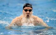 15 December 2022; Eoin Corby of NCL competing in the heats of the Men's 100m breaststroke during day one of the Irish National Winter Swimming Championships 2022 at the National Aquatic Centre, on the Sport Ireland Campus, in Dublin. Photo by David Fitzgerald/Sportsfile