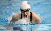 15 December 2022; Ellen Keane of NAC competes in the heats of the Women's 100m breaststroke during day one of the Irish National Winter Swimming Championships 2022 at the National Aquatic Centre, on the Sport Ireland Campus, in Dublin. Photo by David Fitzgerald/Sportsfile