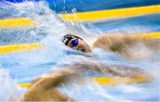 15 December 2022; Calum Bain of Cookstown SC competing in the heats of the Men's 100m freestyle during day one of the Irish National Winter Swimming Championships 2022 at the National Aquatic Centre, on the Sport Ireland Campus, in Dublin. Photo by David Fitzgerald/Sportsfile