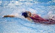 16 December 2022; Zophia Quigley of Ards SC competes in the heats of the Women's 100m backstroke during day two of the Irish National Winter Swimming Championships 2022 at the National Aquatic Centre, on the Sport Ireland Campus, in Dublin. Photo by David Fitzgerald/Sportsfile