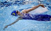 16 December 2022; Aimee Russell of Ballymena ASC competes in the heats of the Women's 100m backstroke during day two of the Irish National Winter Swimming Championships 2022 at the National Aquatic Centre, on the Sport Ireland Campus, in Dublin. Photo by David Fitzgerald/Sportsfile