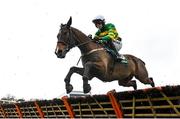 27 December 2022; Intranet, with Mark Walsh up, jumps the first during the Paddy Power Future Champions Novice Hurdle on day two of the Leopardstown Christmas Festival at Leopardstown Racecourse in Dublin. Photo by Seb Daly/Sportsfile