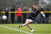 8 January 2023; Antrim goalkeeper Michael Byrne during the Bank of Ireland Dr McKenna Cup Round 2 match between Antrim and Cavan at Kelly Park in Portglenone, Antrim. Photo by Ramsey Cardy/Sportsfile