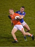 11 January 2023; Cian McConville of Armagh in action against Cian Madden of Cavan during the Bank of Ireland Dr McKenna Cup Round 3 match between Cavan and Armagh at Kingspan Breffni in Cavan. Photo by Eóin Noonan/Sportsfile