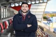 17 January 2023; Jeff Toomaga-Allen during an Ulster Rugby press conference at Kingspan Stadium in Belfast. Photo by John Dickson/Sportsfile